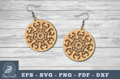 Mandala Round Earring Lasercut Product Image 1