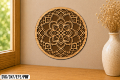 Mandala Round Laser Cut SVG Product Image 1