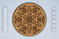 Mandala Layered Laser Cut SVG Product Image 1