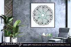 Mandala SVG Cut File Flower Mandala for T-shirt Mug Pillows Product Image 2