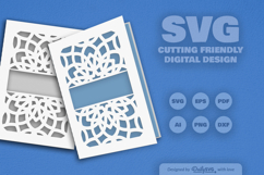 Mandala Greeting Card Papercut SVG Product Image 2
