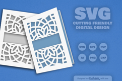 Mandala Greeting Card Papercut SVG Product Image 1