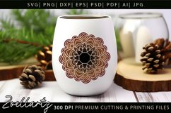 Floral Mandala SVG Cut Files Flower Mandala Illustration Product Image 5