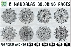 Mandala SVG Collection for coloring book, greeting cards, invites, websites, coloring pages, textile designs, posters, t-shirts, brochures.