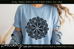 Floral Mandala SVG Cut Files Flower Mandala Illustration Product Image 1