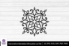 mandala svg-floral svg-laser cut file-cricut svg-silhouette-glowforge-floral-laser cut-svg