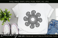 Mandala SVG Cut Files Floral Zentangle Mandala Illustration Product Image 3