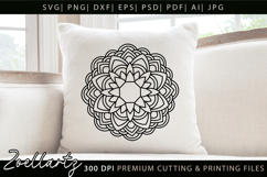 Floral Mandala SVG Cut Files Flower Mandala Illustration Product Image 1