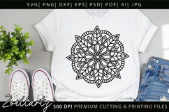 Floral Mandala SVG Cut Files Flower Mandala Illustration Product Image 2