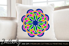 Floral Mandala SVG Cut File Flower Mandalas Illustration Product Image 1