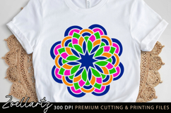 Floral Mandala SVG Cut File Flower Mandalas Illustration Product Image 4