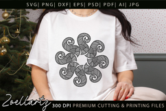 Mandala SVG Cut Files Floral Zentangle Mandala Illustration Product Image 4