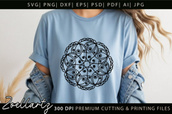 Floral Mandala SVG for Cricut Flower Mandala Illustration Product Image 5