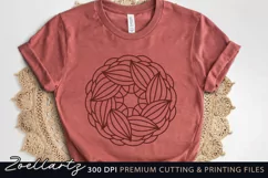 Mandala SVG Cut File Flower Mandala for T-shirt Mug Pillows Product Image 5