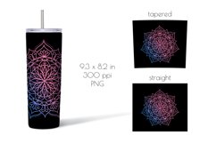 Mandala tumbler design, Skinny Tumbler sublimation Product Image 2