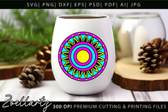 Boho Floral Mandala SVG Cut Files Flower Chakra Mandala Product Image 4