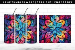 Mandala 20oz Tumbler Wrap | Sublimation PNG Design Product Image 1