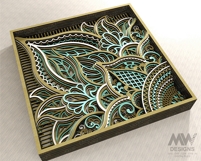 Mandala wall art vector file for laser cutting projects
