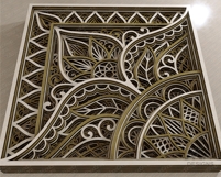 Template for a mandala wall panel in SVG format optimized for laser cutting