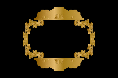 Mandala wedding floral ornament gold frame border graphic Product Image 2