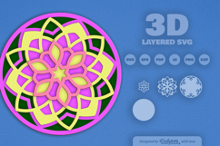 Mandala Layered Laser Cut SVG Product Image 2