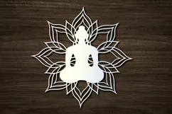 Yoga Mandala SVG Yoga Silhouettes SVG Flower Mandala SVG DXF Product Image 2