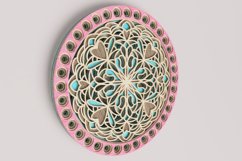 Round Mandala Laser Cut File| Layered SVG Product Image 2