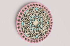 Round Mandala Laser Cut File| Layered SVG Product Image 2