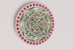 Round Mandala Laser Cut File| Layered SVG Product Image 2
