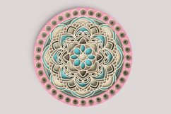 Round Mandala Laser Cut File| Layered SVG Product Image 1