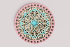 Round Mandala Laser Cut File| Layered SVG Product Image 1