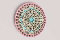Round Mandala Laser Cut File| Layered SVG Product Image 2