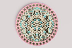 Round Mandala Laser Cut File| Layered SVG Product Image 1