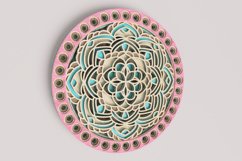 Round Mandala Laser Cut File| Layered SVG Product Image 2