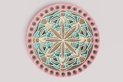 Round Mandala Laser Cut File| Layered SVG Product Image 1