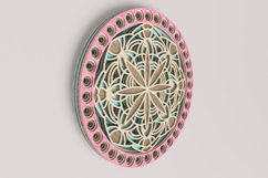 Round Mandala Laser Cut File| Layered SVG Product Image 2