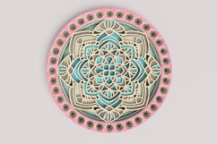 Round Mandala Laser Cut File| Layered SVG Product Image 1