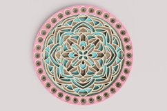 Round Mandala Laser Cut File| Layered SVG Product Image 1