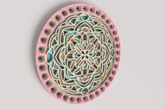 Round Mandala Laser Cut File| Layered SVG Product Image 2