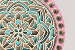 Round Mandala Laser Cut File| Layered SVG Product Image 3