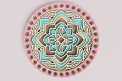Round Mandala Laser Cut File| Layered SVG Product Image 1