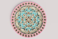 Round Mandala Laser Cut File| Layered SVG Product Image 1