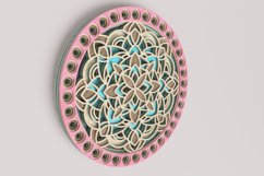 Round Mandala Laser Cut File| Layered SVG Product Image 2