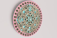 Round Mandala Laser Cut File| Layered SVG Product Image 2