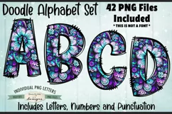 Mandala Flowers Doodle Alphabet and Numbers | PNG Files Product Image 1