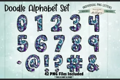 Mandala Flowers Doodle Alphabet and Numbers | PNG Files Product Image 3