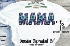 Mandala Flowers Doodle Alphabet and Numbers | PNG Files Product Image 4