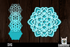 3d layered mandala svg, layered paper cut Product Image 1