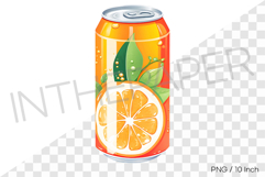 Mandarin can PNG Drink art beverage summer cartoon illust Product Image 1
