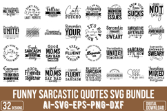 Funny Sarcastic Quotes Svg Bundle, Sarcastic Svg Designs Product Image 1